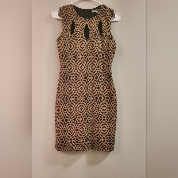 Bailey Blue Patterned Midi Zippered Back Dress (S) - Picture 3 of 8